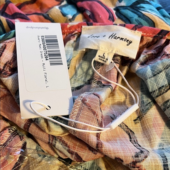 Petal & Pup, Love & Harmony Avery Maxi Dress Multi Floral Size L NWT Resortwear - Picture 7 of 9